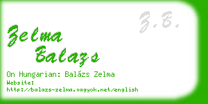 zelma balazs business card