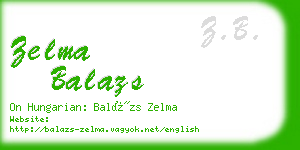 zelma balazs business card